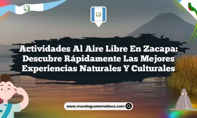 Actividades al Aire Libre en Zacapa: Descubre Rápidamente las Mejores Experiencias Naturales y Culturales