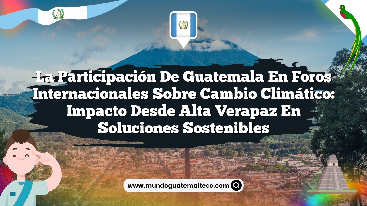 La participación de Guatemala en foros internacionales sobre cambio climático: Impacto desde Alta Verapaz en soluciones sostenibles